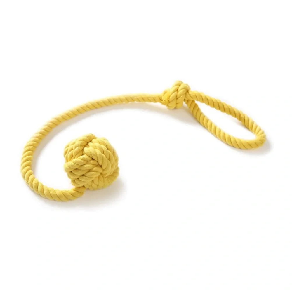 Luxury Home | Set of 2 Yellow Boho Chic Nautical Knotted Rope Curtain Tie Backs